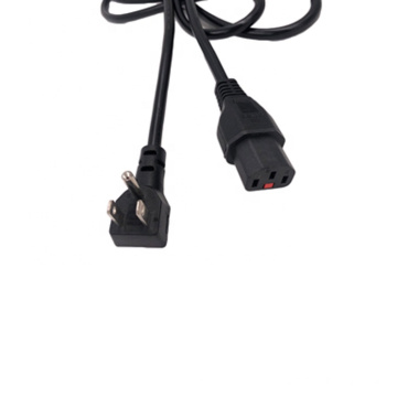 Plugue de ângulo NEMA 5-15P para IEC C13 Lock Connector PC Cabo de alimentação